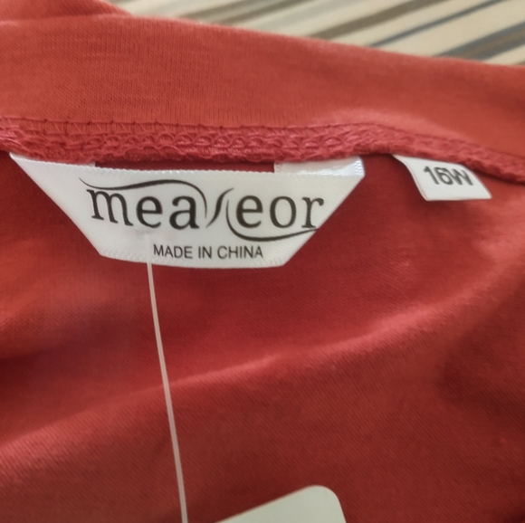 Sz 16 NWT MEASOR Pumpkin Spice Oversized Swing Dress - Picture 3 of 12